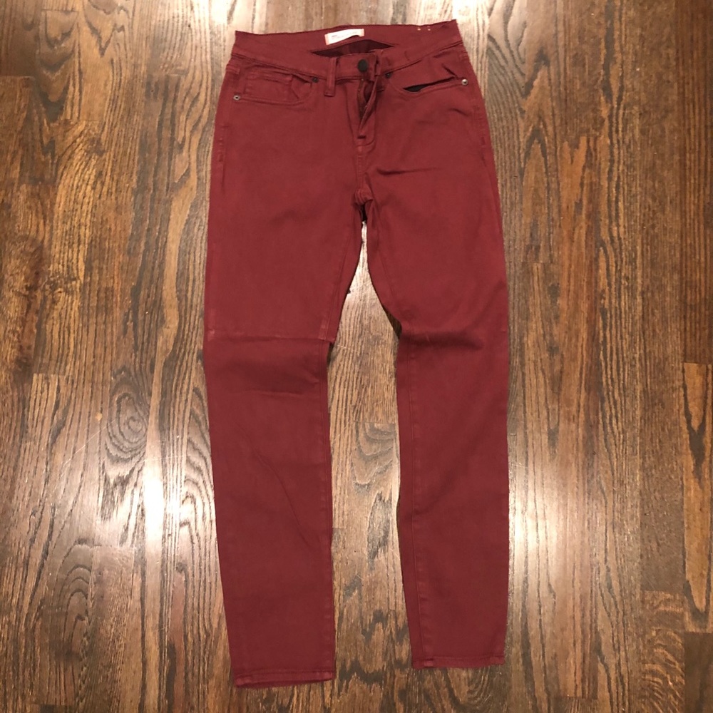 Madewell Cranberry/Maroon Skinny Skinny Jean